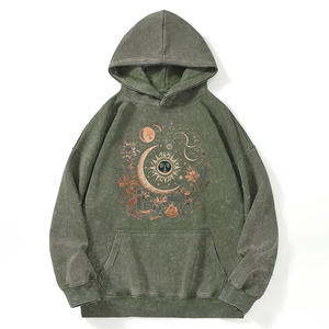 Sweat à capuche oversize épais en molleton bouclette effet délavé vintage, style streetwear, vierge, pour logo personnalisé, fournisseur - Product Image 1
