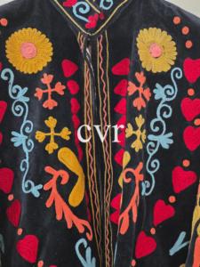 Uzbek Outerwear Hand Embroidered Women's Luxury <b>Coat</b> Handmade Velvet Suzani Eco-Friendly Suzani Velvet Winter Boho for Party We - Product Image 2