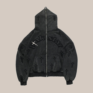 2025 Custom <b>Men</b> <b>Quarter</b> <b>Zip</b> Hoodie Unisex Loose Fit Stand Collar Sweatshirt Drop Shoulder <b>Men</b> Vintage Acid Washed & Sweatshirt - Product Image 5