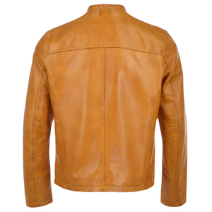 Veste en cuir élégante imperméable et coupe-vent pour hommes col en peau de vache prix de gros pour la veste pour hommes pour hommes livraison DDP - Product Image 3