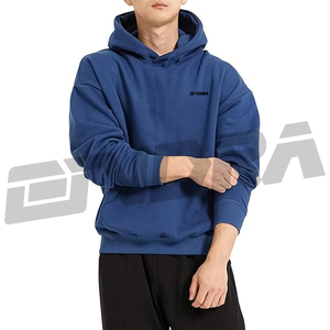 Sweat-shirt à capuche bleu avec un style décontracté moderne, tissu doux et confortable, coupe décontractée, à porter tous les jours pour hommes et femmes, tendance toute saison - Product Image 2
