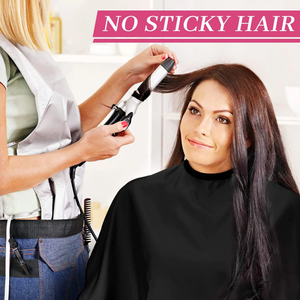 Capas y chales de peluquero de poliéster antiestáticos personalizados con logotipo personalizado para peluquerías - Product Image 4