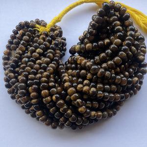 Perles rondes lisses en œil de tigre jaune brun naturel de 6 mm, 8 mm, 10 mm, brins pour la fabrication de bijoux, pierres semi-précieuses, pierres naturelles - Product Image 2