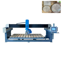 Máquina de Corte de Piedra con Sierra de Puente CNC de 4 Ejes con Fresa para Perfilado y Corte de Losas de Cuarzo, Mármol y Granito
