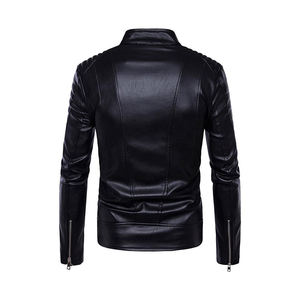 แจ็กเก็ตหนังแท้สำหรับผู้ชายดีไซน์ขนแกะระบายอากาศได้ดีสำหรับฤดูหนาว - Product Image 2
