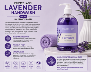 Savon liquide pour les mains à la lavande en marque privée 500ml OEM |   Savon pour les mains floral végétalien |   Espagne UE - Product Image 3