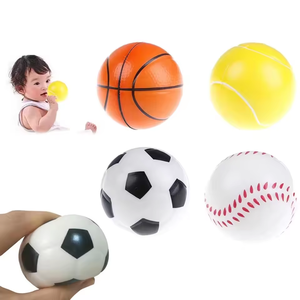 63mm Children Soft Football <b>Basketball</b> Baseball Tennis Toy Balls Foam Sponge Decompression Vent Stress Balls Soccer Anti Stress - Product Image 6