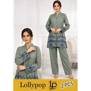 LP ZAVIAR EMB Casual Style 2 PCS <b>Button</b>-Decorated <b>Suit</b> - Product Image 2