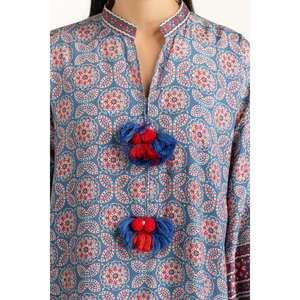 IUSTKSD-976 ชุดสูทผ้าไหมพิมพ์ลาย 3 ชิ้นสำหรับผู้หญิง - Product Image 1