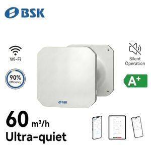 Ventilación de Habitación Individual BSK Zephyr, Intercambiador de Calor Cerámico Descentralizado Montado en Pared sin Ductos, Recuperación de Energía con Wi-Fi - Product Image 1