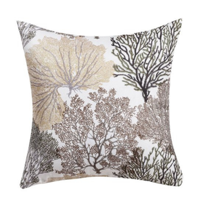 Vente en gros OEM Décoration intérieure personnalisée 45x45 Jacquard Housse de coussin Cheval Design Carré Portrait d'animal Taie d'oreiller Forme carrée Feuille - Product Image 2