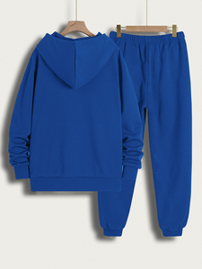 Conjunto Deportivo Vintage para Hombre, Sudadera con Capucha y Cremallera Completa, Pantalones Deportivos, Ropa Deportiva para Gimnasio, Entrenamiento, Fitness, Estilo Casual - Product Image 4