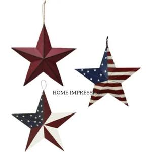 Ornement suspendu de luxe étoile rustique en métal Design moderne Design personnalisé disponible en vente directe d'usine Décoration fer grand - Product Image 6