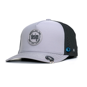 Clip marqueur de balle personnalisé, imperméable, 100% polyester Dobby, style sportif, pour chapeau de golf, boucle en cuivre doré, design perforé découpé au laser, PVC - Product Image 6
