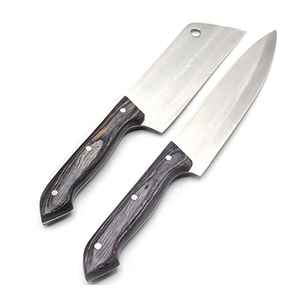 Vente en gros de couteaux de chef professionnels 6 pièces de haute qualité personnalisés en acier ensemble de lames en acier inoxydable pour couper la cuisine en métal - Product Image 2