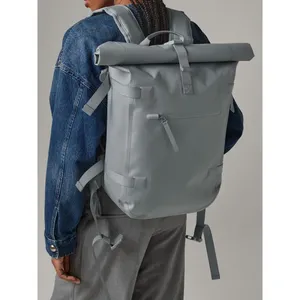 Sustainable <b>Waterproof</b> <b>Roll</b>-<b>Top</b> <b>Backpack</b> for Promotional Merchandising - Product Image 1