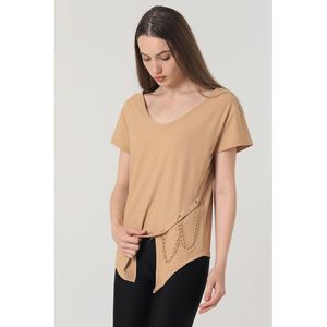 Blusas y Camisas de Mujer con Cuello en V y Cadena de Piedras Topshow - Accesorio de Moda al por Mayor - Product Image 5