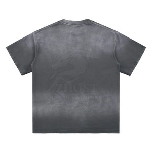 T-shirt classique délavé à l'acide, coupe ample, respirant, en coton, style streetwear pour hommes - Product Image 6