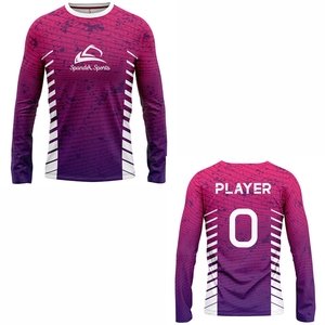 เสื้อวอลเลย์บอล100% ลายพิมพ์เสื้อทีมโพลีเอสเตอร์ระบายอากาศได้ดีชุดกีฬากลางแจ้งพิมพ์ลาย - Product Image 3