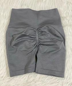 Pantalones cortos de cintura alta personalizables para mujer, cintura elástica, patrón sólido, nailon, licra, estilo deportivo, tallas personalizadas - Product Image 2