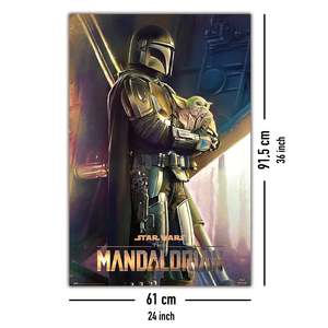 Modern Style the Mandalorian <b>Poster</b> a Clan of Two Made of Paper for Wall Decor - Product Image 5