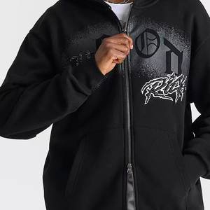 Vente en gros de survêtements lavés à l'acide logo de broderie personnalisé pour hommes Streetwear survêtements très exigeants pour l'hiver personnalisé respirant - Product Image 5