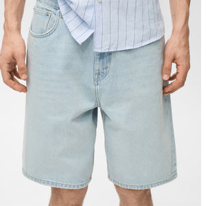 Pantalones cortos de mezclilla de algodón azul de moda para hombres OEM Verano Ropa de calle cómoda Diseño de alta calidad Jeans de moda personalizados - Product Image 1