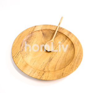 Plato de Madera de Teca Ecológico y Natural OEM, Seguro para Alimentos, Sin Pintura ni Barniz, Halal, Personalizado para Cocina - Product Image 3