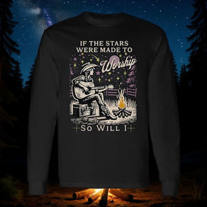 Camiseta de Manga Larga - Si las Estrellas Están Hechas para Adorarlas, Yo También - Para Uso Promocional - Product Image 3