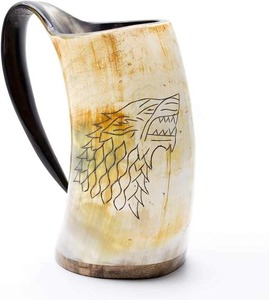 Vente en gros chope médiévale en corne de buffle style animal viking tasse à café polie naturelle avec quantité minimale de commande bas - Product Image 4