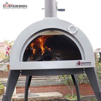 Four à pizza en terre cuite robuste et pratique de 800 mm de diamètre, sans fissures, pour barbecue au bois, en acier inoxydable, avec sécurité anti-flamme, facile à nettoyer