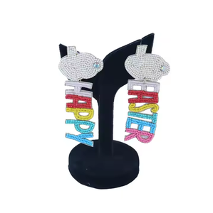 Pendientes Colgantes Hechos a Mano con Cuentas Multicolores, Estilo Clásico para Festivales, Celebración de Pascua, Regalo para Bodas y Fiestas - Product Image 5