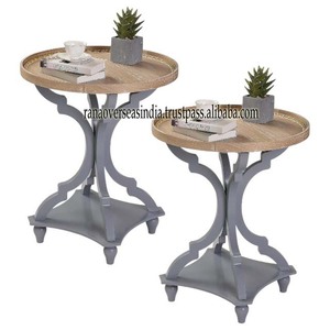 Bandeja de calidad superior Diseño superior Mesa central de madera decorativa Nueva llegada Mesa auxiliar de aspecto moderno Uso para el hogar Oficina Restaurante - Product Image 2