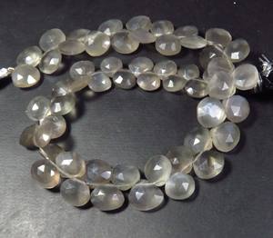 8 \ "pierre de lune grise naturelle perles taillées à facettes 6-8mm pierres précieuses en vrac pour la fabrication de bijoux - Product Image 5