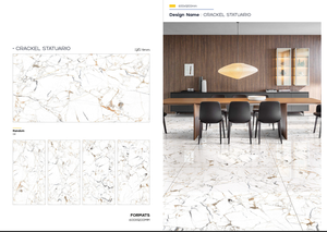 Carreaux de luxe les plus vendus Carreaux d'intérieur brillants à motif de roche continue Carreaux de sol 600x1200mm - Product Image 3