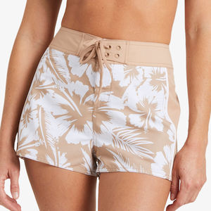 Pantalones cortos atléticos de cintura alta para mujer, pantalones cortos informales de talla grande transpirables de secado rápido, técnicas lavadas con logotipo personalizado, deportes de Yoga - Product Image 5