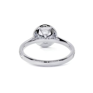 10k or jaune, or rose et or blanc taille ronde laboratoire cultivé diamant bague de mariage coupe ronde diamant bague de fiançailles cadeau pour elle - Product Image 5