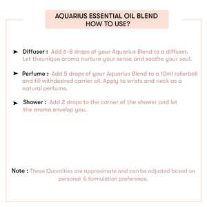 Mélange d'huiles essentielles Aquarius pour le signe du zodiaque : Encens frais, Ylang-Ylang, Melaleuca, Géranium – Éclaircissant, Raffermissant, Hydratant - Product Image 5