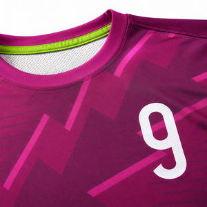 Uniforme de Fútbol Rosa Personalizado, Conjunto de Camiseta y Pantalones Cortos de Poliéster de Secado Rápido, Ropa Deportiva Transpirable para Entrenamiento de Equipo para Hombre - Product Image 6
