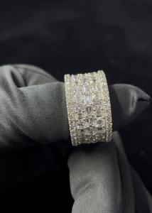 แหวนทรงกลมสำหรับสุภาพบุรุษและ925เงินสเตอร์ลิงประดับด้วยหิน CZ ปราดเปรื่องสำหรับทุกเพศ - Product Image 2