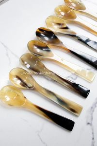 Vaisselle de cuillère en corne naturelle de haute qualité pour la vie et la nourriture Style cuillère en corne de buffle avec taille et logo personnalisés - Product Image 3