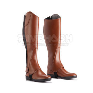 Polainas de cuero para equitación, protección para las piernas, para entrenamiento de equitación inglesa y uso diario. - Product Image 2