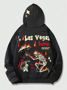 Pull Hommes Imprimé À Capuche Polaire Confortable Sweat Pour Hommes 100% Coton À Capuche Logo Personnalisé À Capuche - Product Image 2