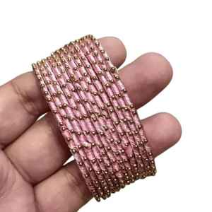 Hecho a medida 12 piezas bordado a mano diseño geométrico Churiyan conjuntos nueva moda hermosos BRAZALETES DE BODA niñas mano izquierda derecha - Product Image 5