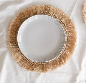 Napperons ronds en raphia de haute qualité pour mariage 100% matériaux naturels respectueux de l'environnement | Napperon naturel pour la cuisine à domicile - Product Image 4