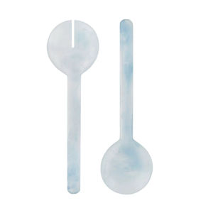 Ensemble de cuillères et de fourchettes à salade en résine décorative, design moderne, haute qualité, fête, long manche, couverts de table écologiques - Product Image 1