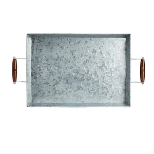 <b>Chocolate</b> Metal Serving Tray Tableware Centerpieces Decorative Tray For <b>Wedding</b> use Serving Tray With unique Handles - Product Image 6