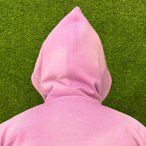 Acide lavé en détresse 500 Gsm rose couleur éponge surdimensionné blanc sweats à capuche 100% coton fermeture éclair sweats pour hommes plaine teint hiver - Product Image 5