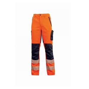 Pantalones elásticos Roy Orange Fluo de alta visibilidad, ropa de seguridad reflectante, de alta visibilidad, en color naranja - Product Image 1