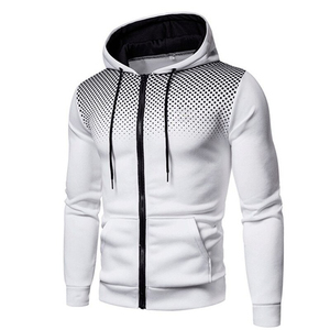 Sweat à capuche zippé pour homme, hiver 2021, nouveau modèle décontracté, uni, 100% coton, coupe-vent, respirant, manches longues, style streetwear - Product Image 1